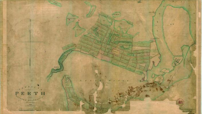 Sepia picture of the Perth Township Plans